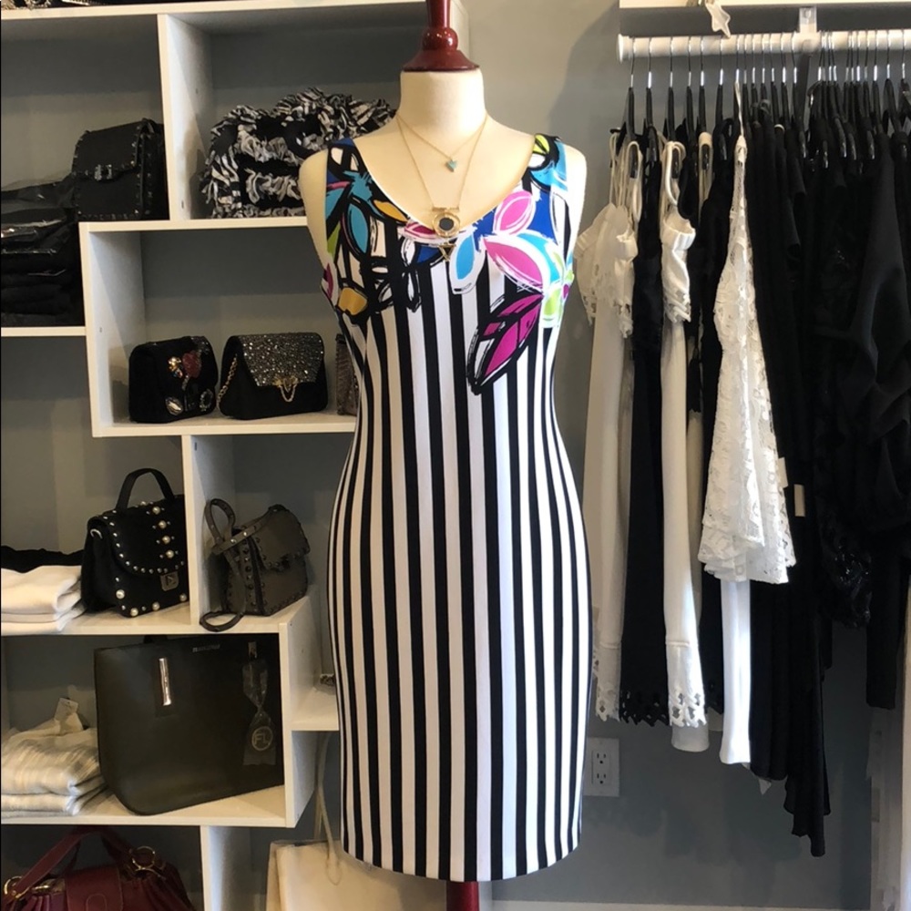 Floral/Striped Dress